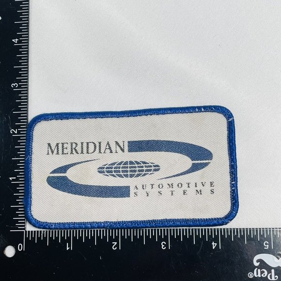 Vintage Automotive System, Meridian, Blue And White Sew On Used Patch - Picture 2 of 4